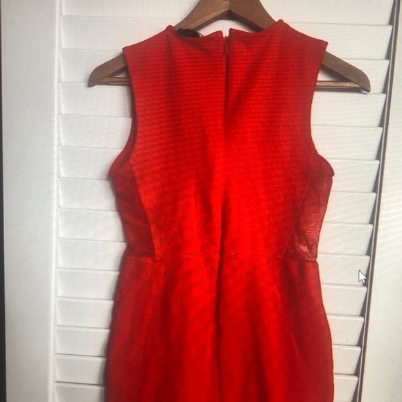 chinese dress ladies Same French Lace Midi Dress | Red